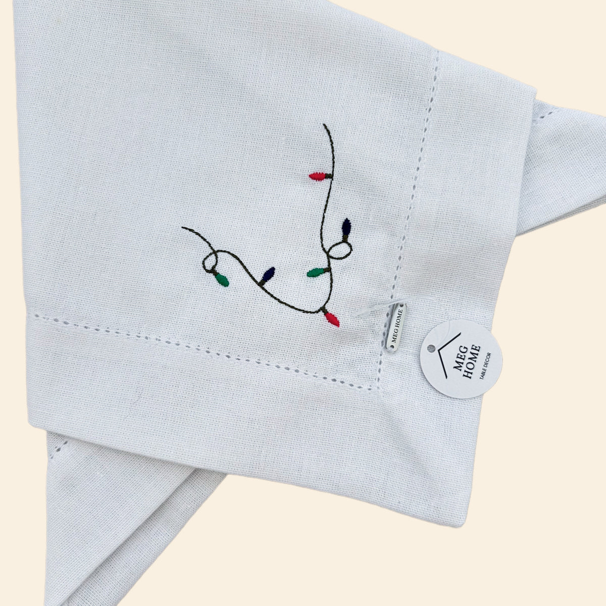 Serviette de table - Guirlande Noël