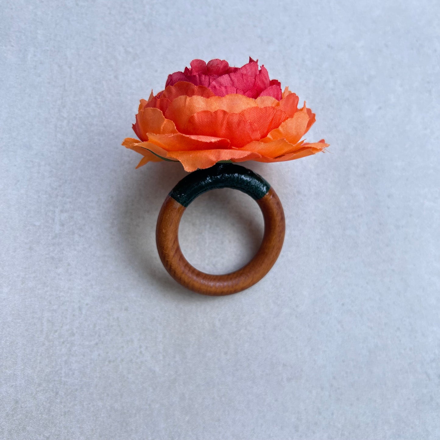 Rond de serviette - Pivoine