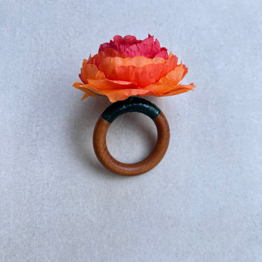 Rond de serviette - Pivoine