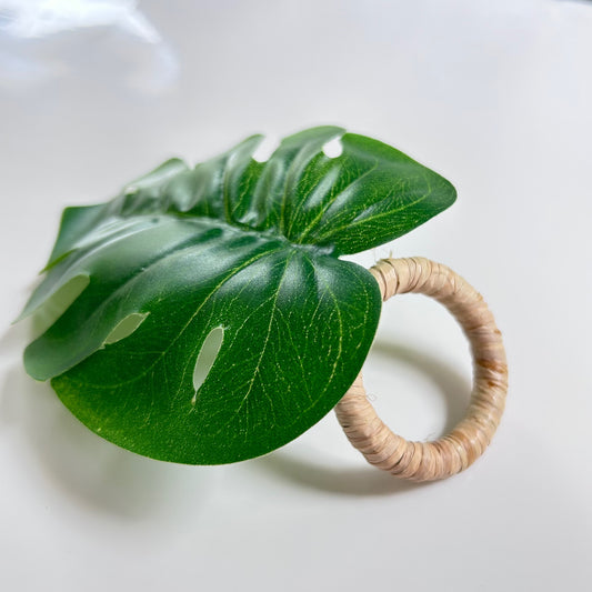 Rond de serviette - Feuilles de Monstera